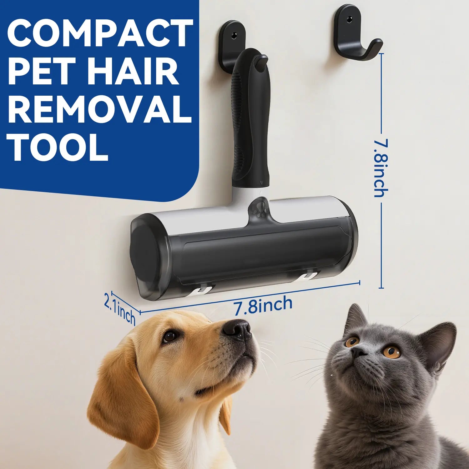Pet Hair Removal Tool-Reusable Lint Roller for Pet Hair - Portable Pet Hair Remover - Dog and Cat Hair Remover for Couch, Furniture, Carpet, Clothes and Car Seat